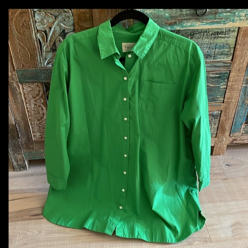 Sezane Maxine Dress. Bright Green.